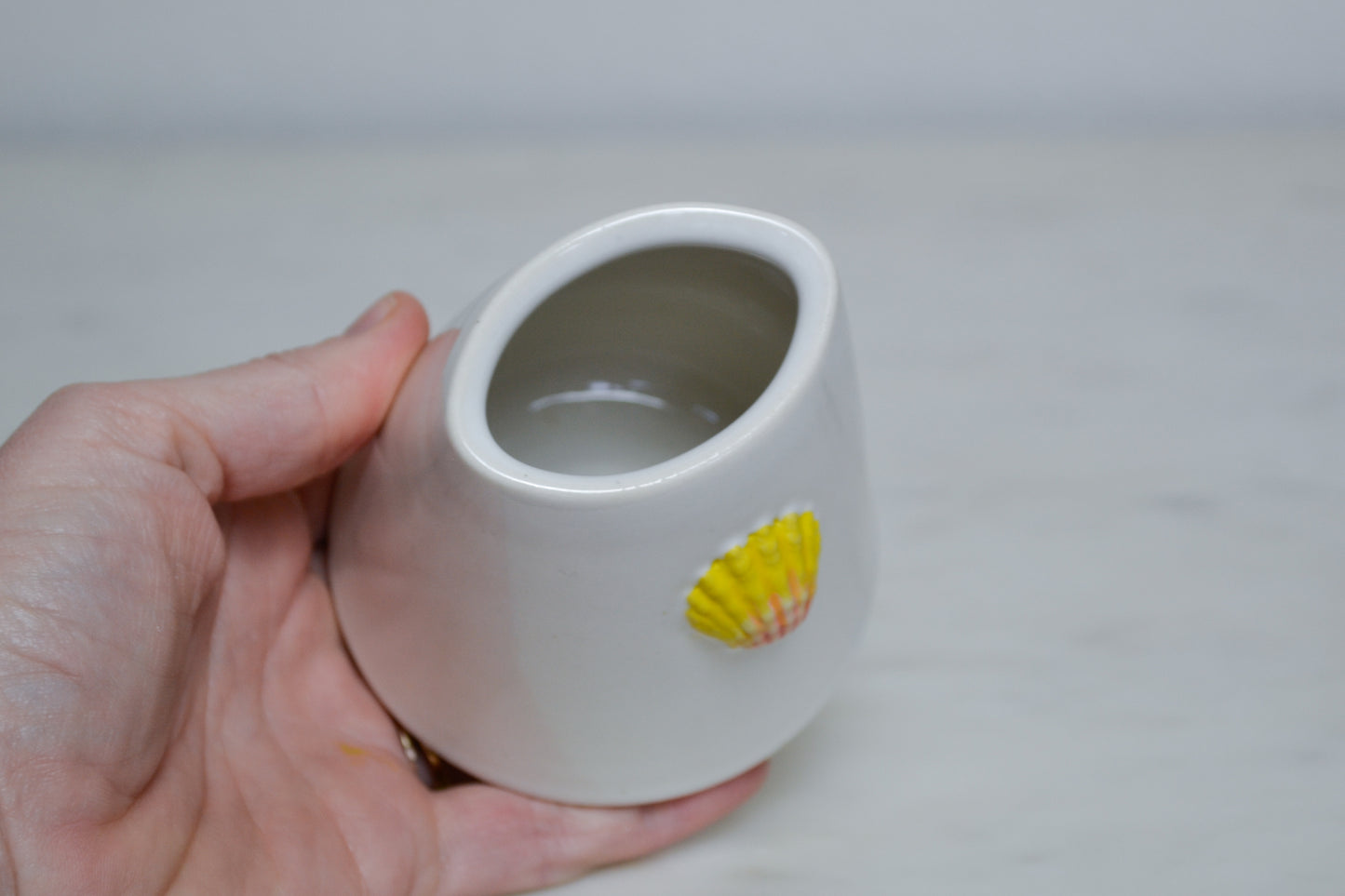 Bud Vase Sunrise Shell - Yellow