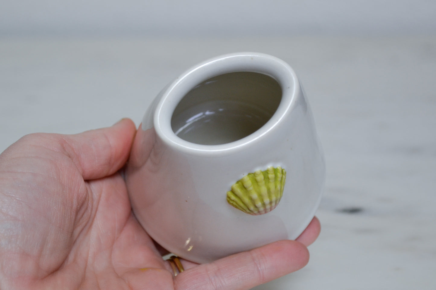 Bud Vase Sunrise Shell - Green