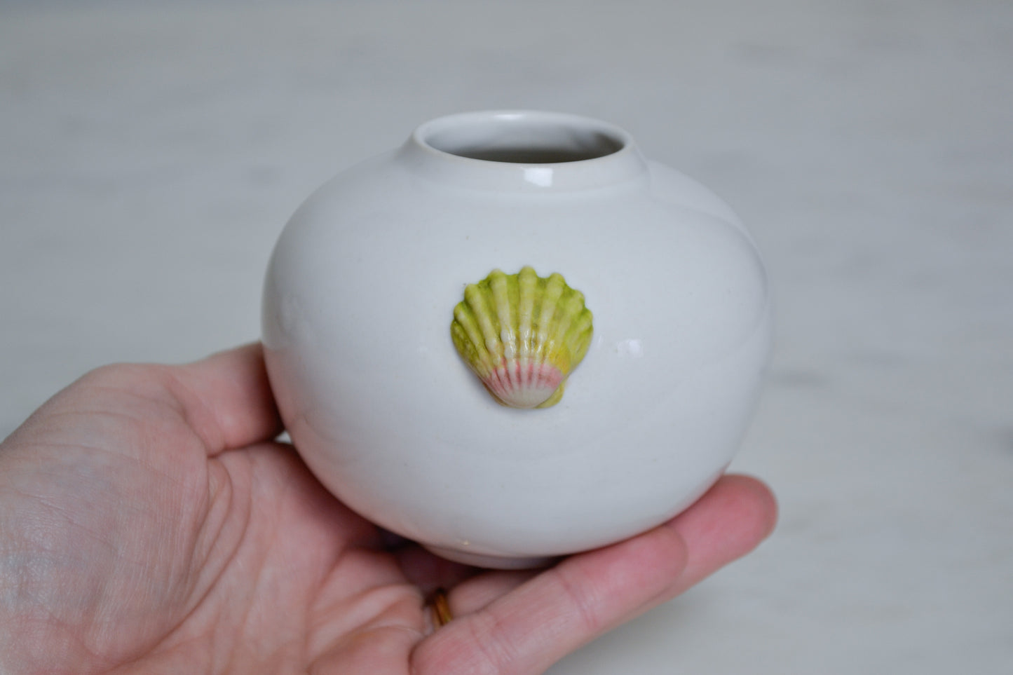 Mini Moon Jar Sunrise Shell - Green