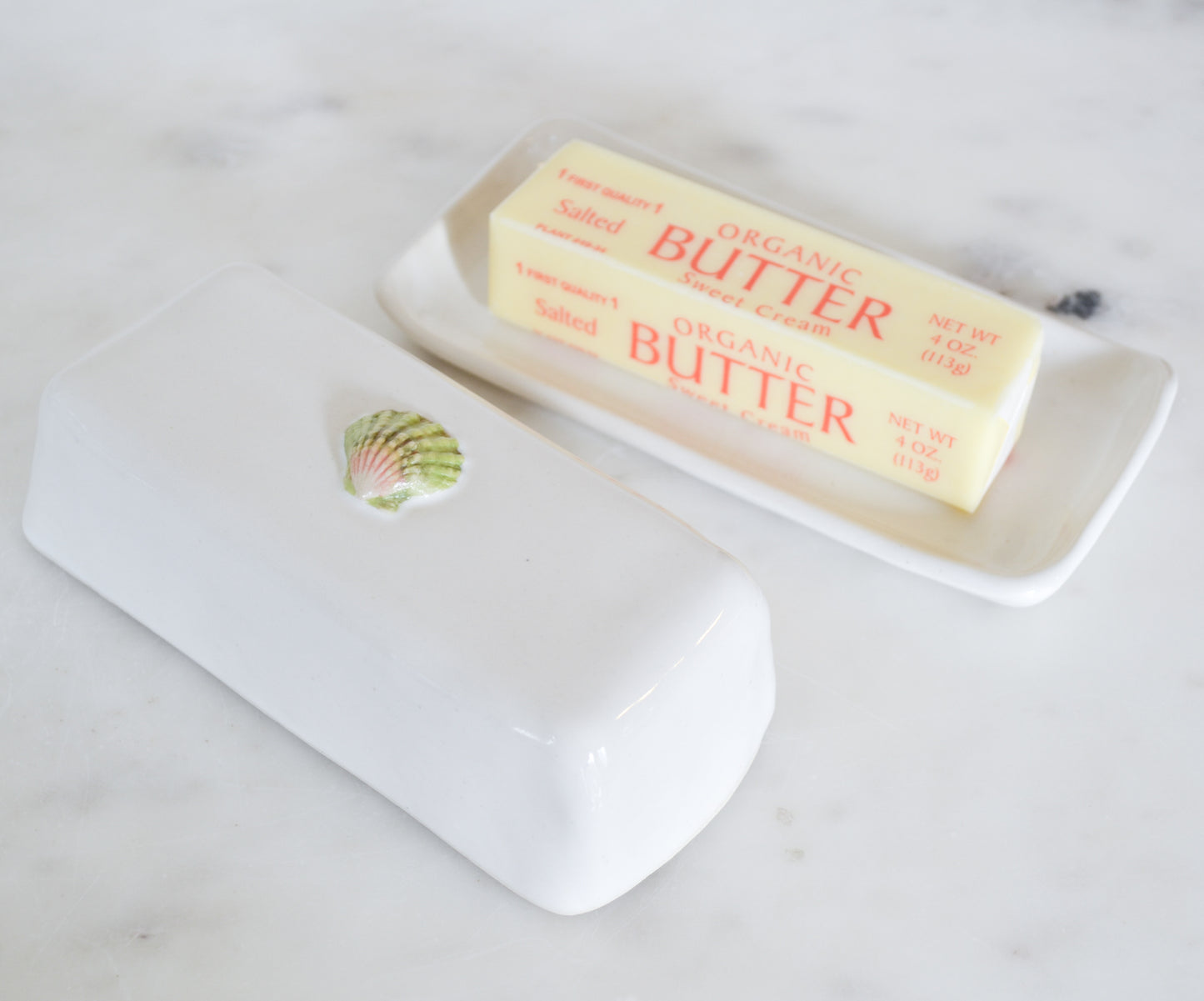 Sunrise Shell Butter Dish