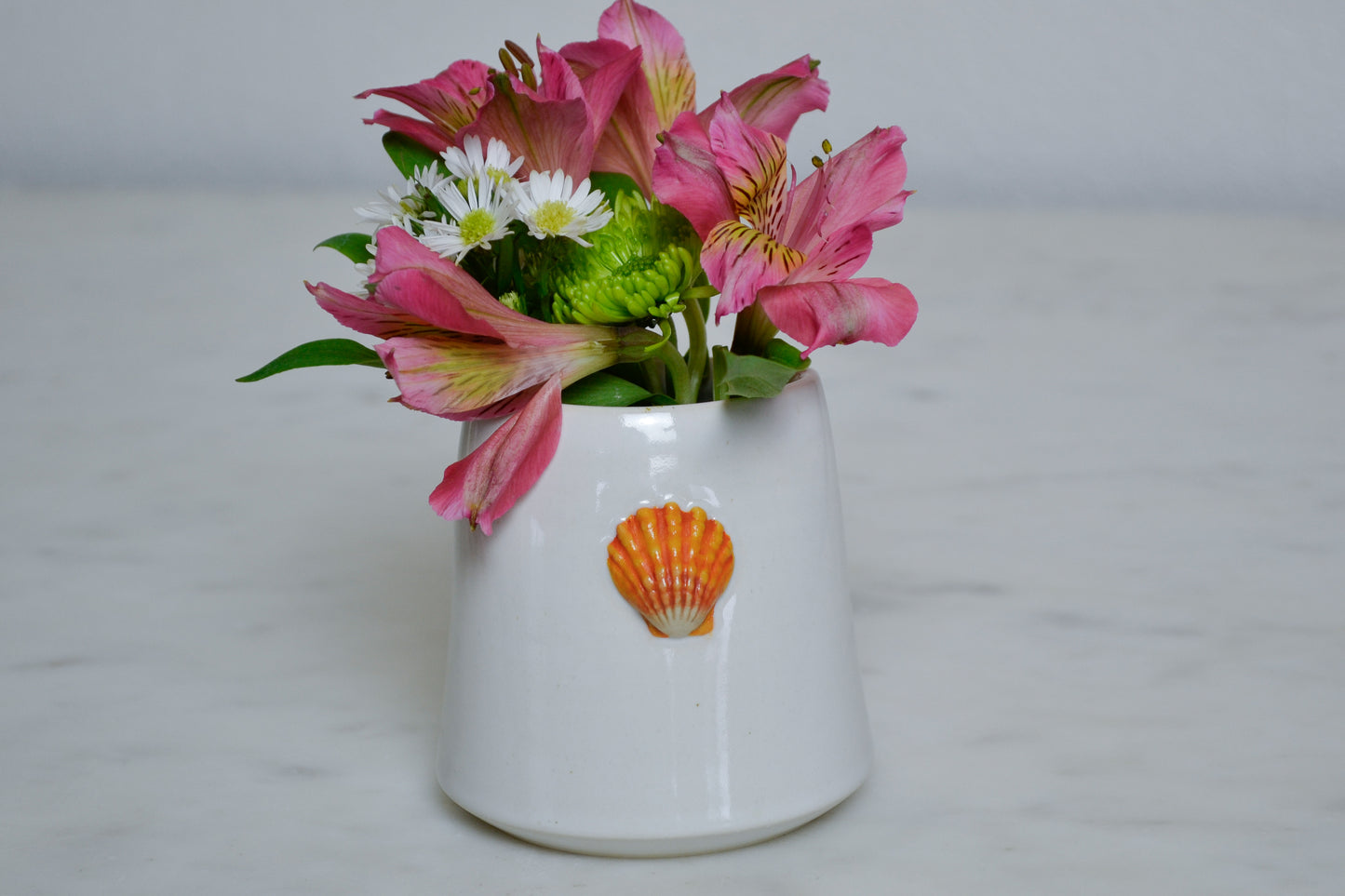 Bud Vase Sunrise Shell - Orange
