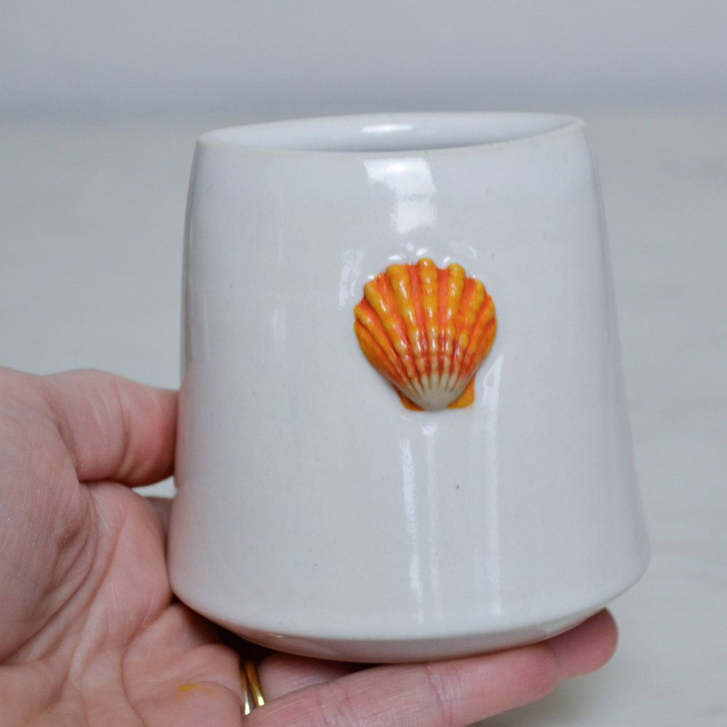 Bud Vase Sunrise Shell - Orange