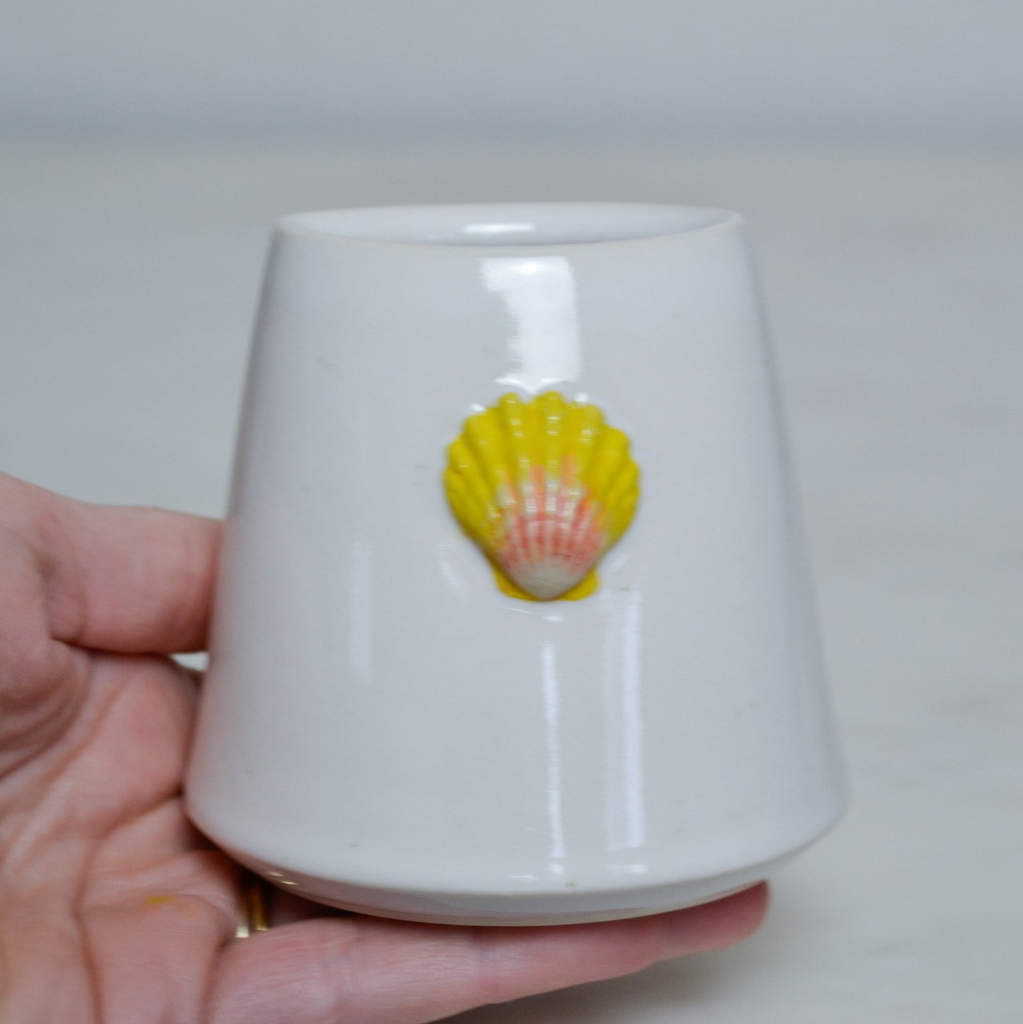 Bud Vase Sunrise Shell - Yellow