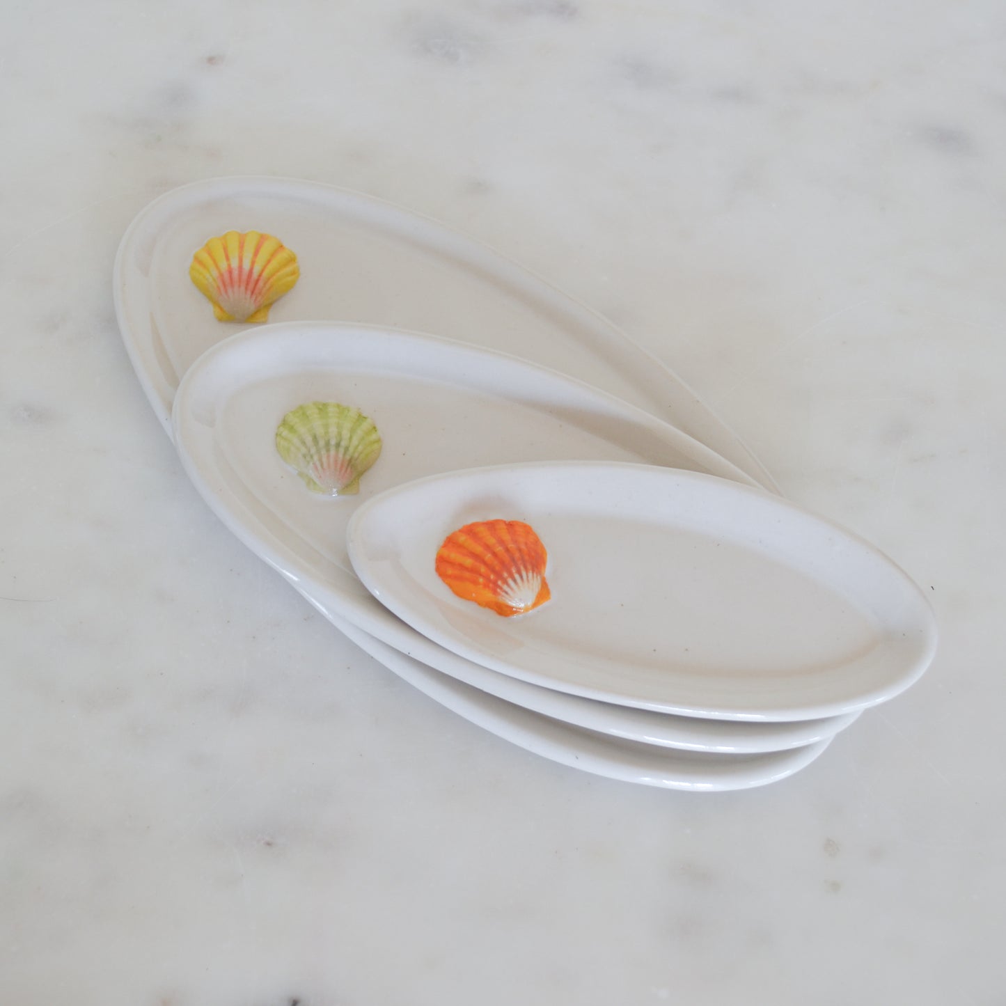 Set of 3 - Sunrise Shell Dishes 1