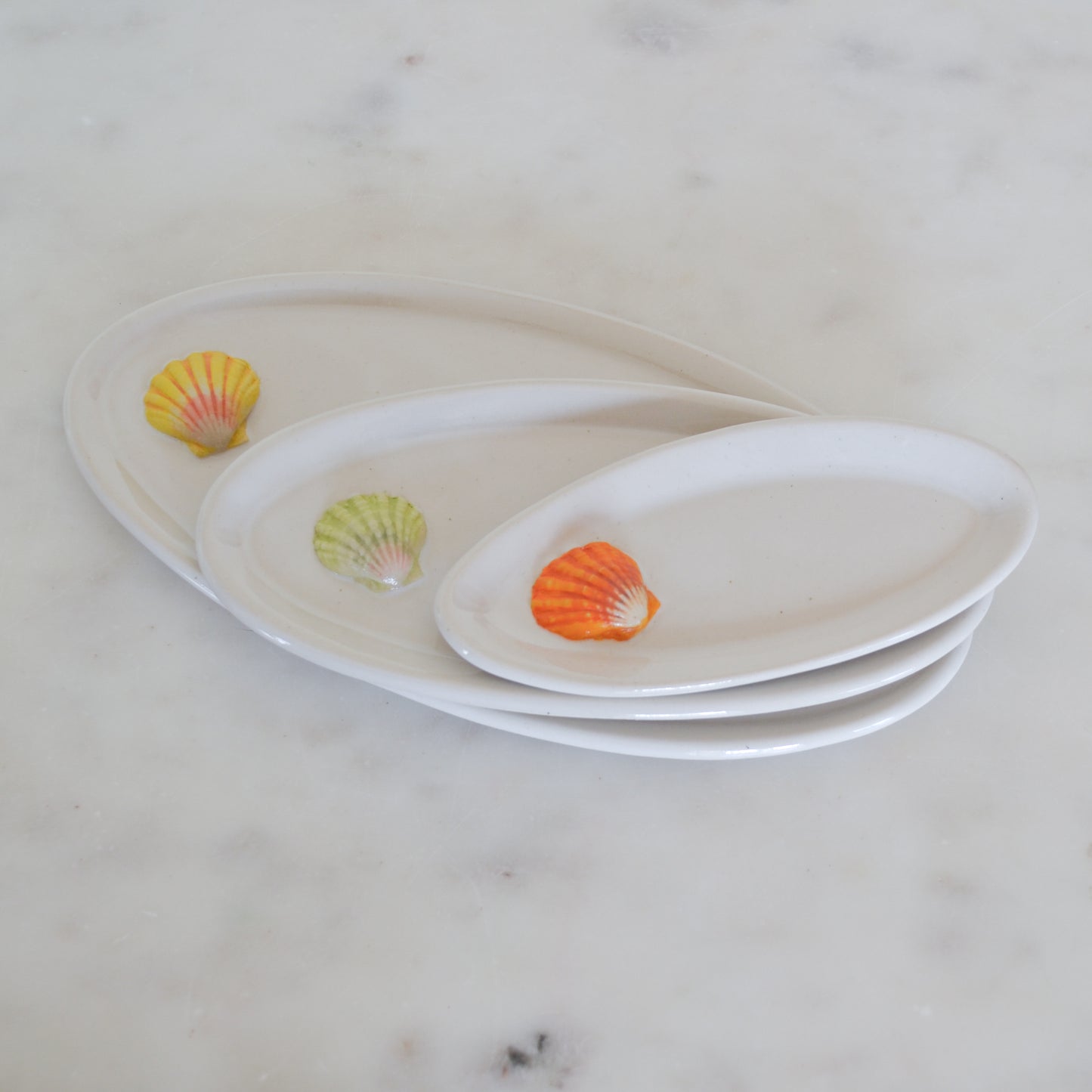 Set of 3 - Sunrise Shell Dishes 1