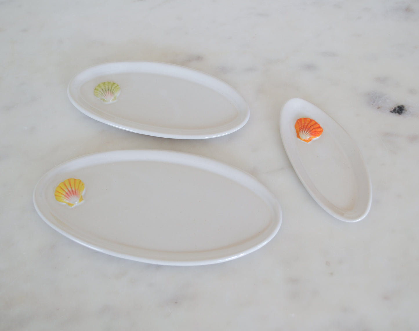 Set of 3 - Sunrise Shell Dishes 1