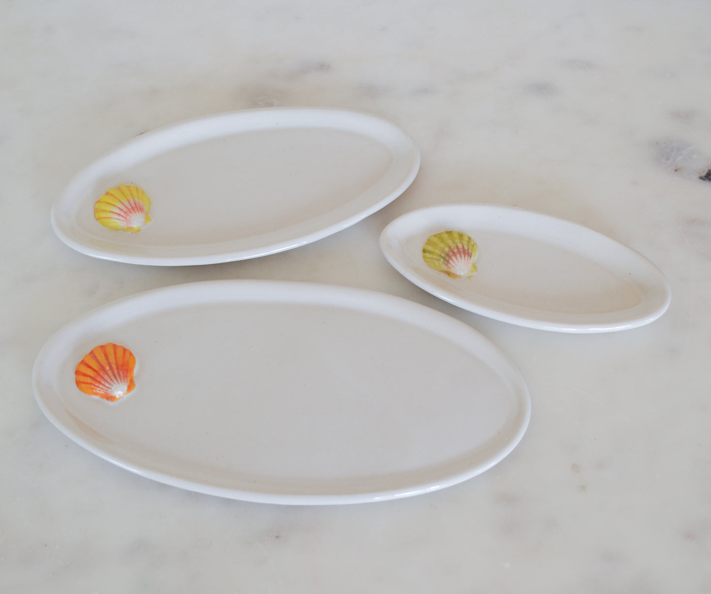 Set of 3 - Sunrise Shell Dishes 2