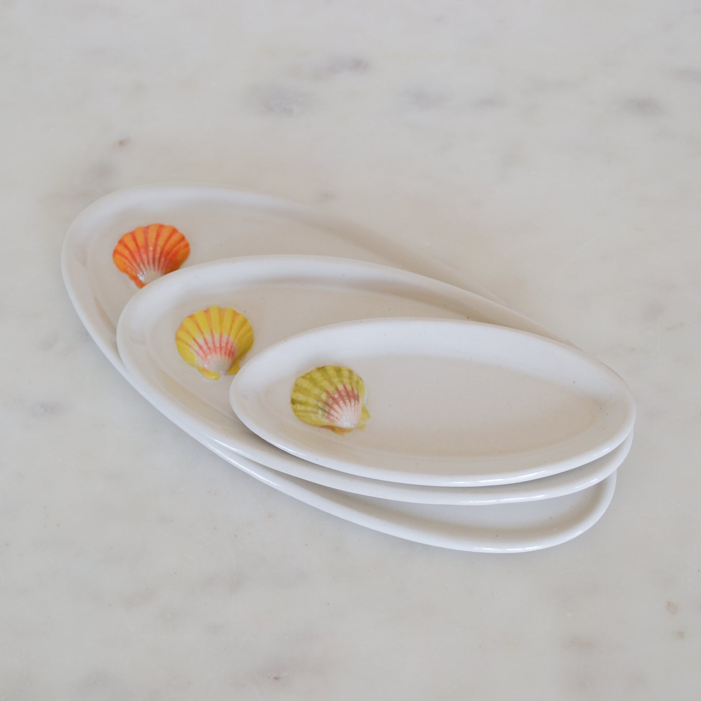 Set of 3 - Sunrise Shell Dishes 2