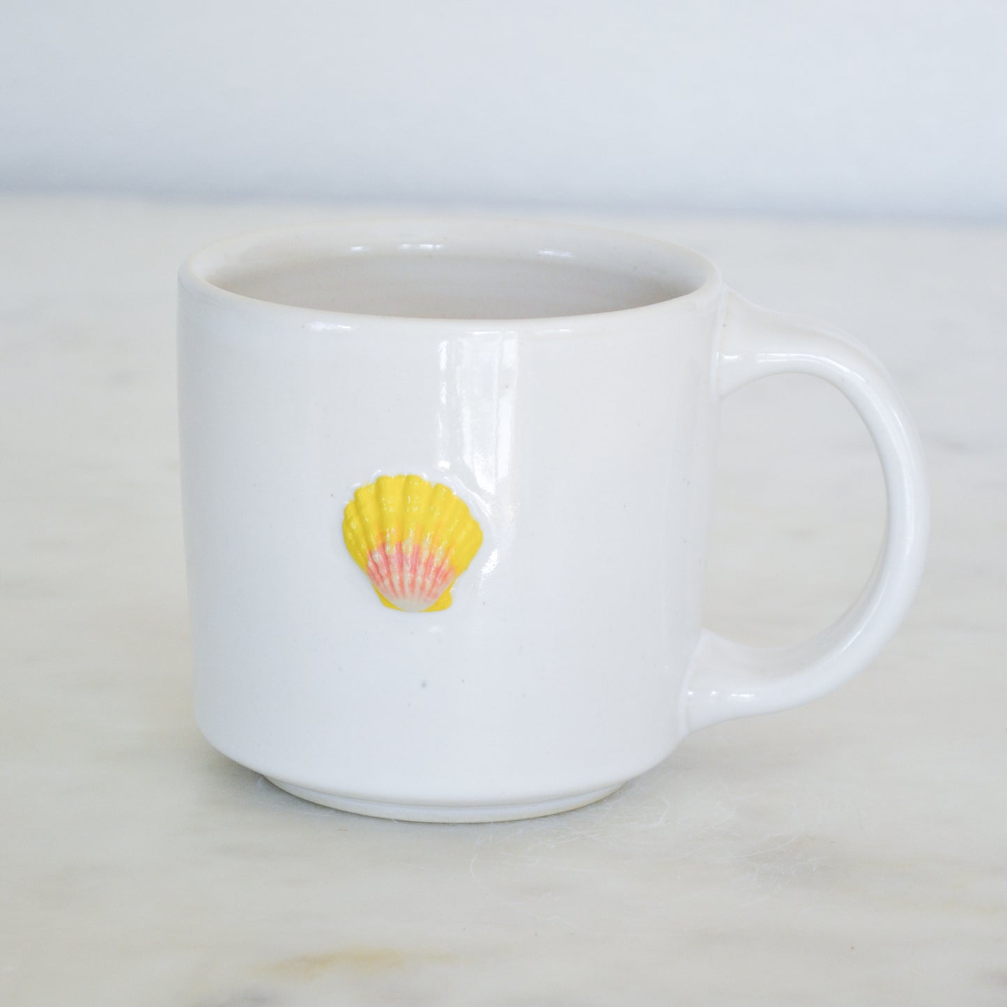 Sunrise Shell Mug Yellow and Green
