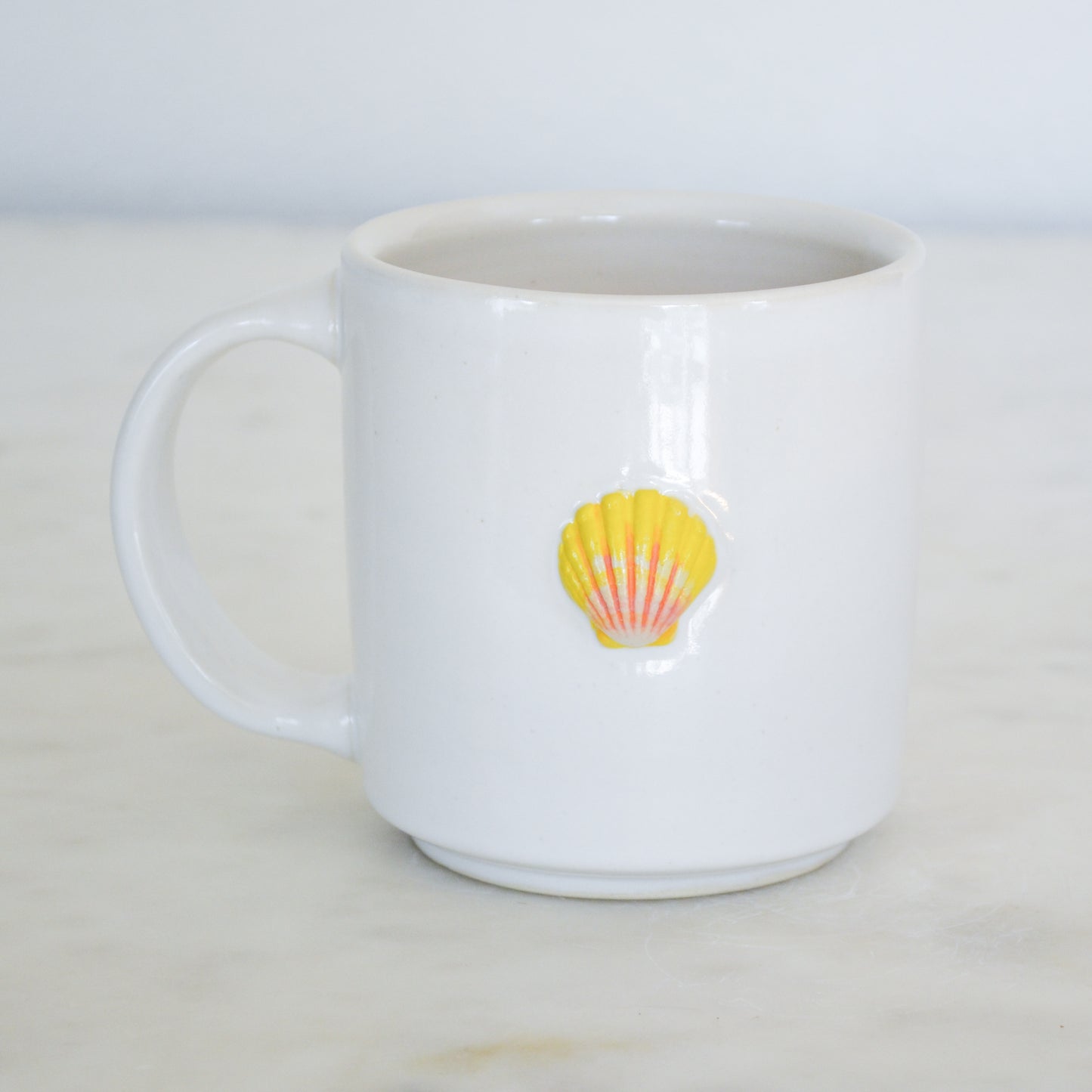 Sunrise Shell Mug Yellow and Orange