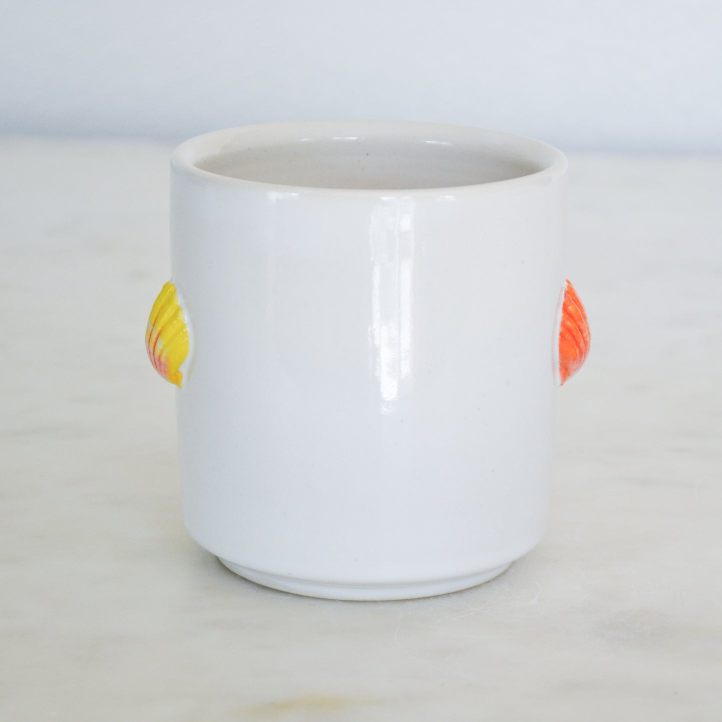 Sunrise Shell Mug Yellow and Orange