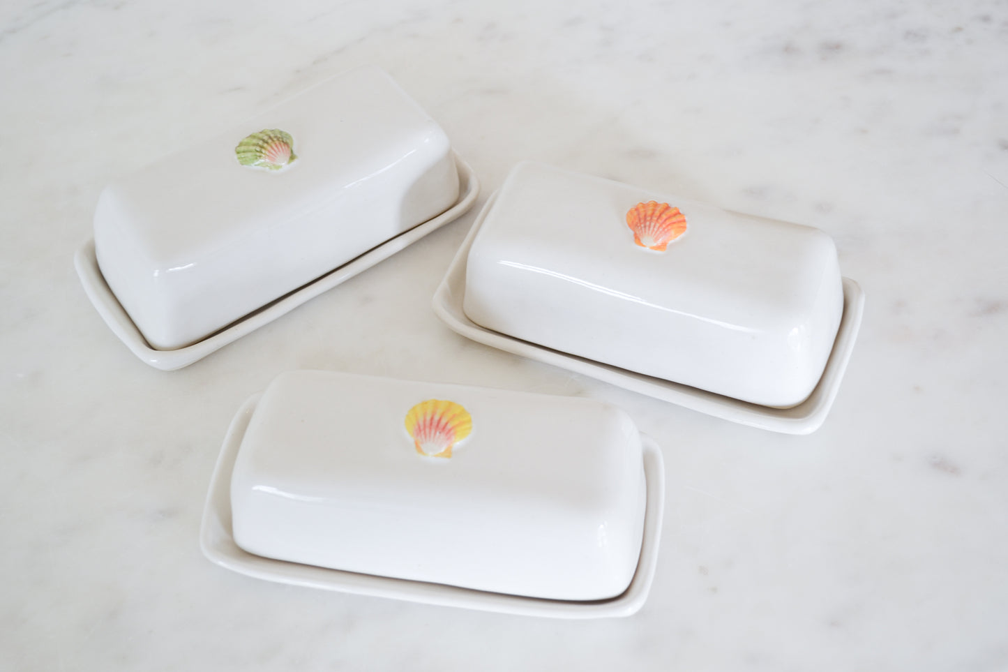 Sunrise Shell Butter Dish