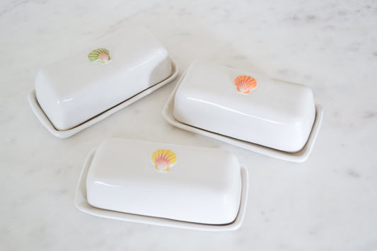 Sunrise Shell Butter Dish