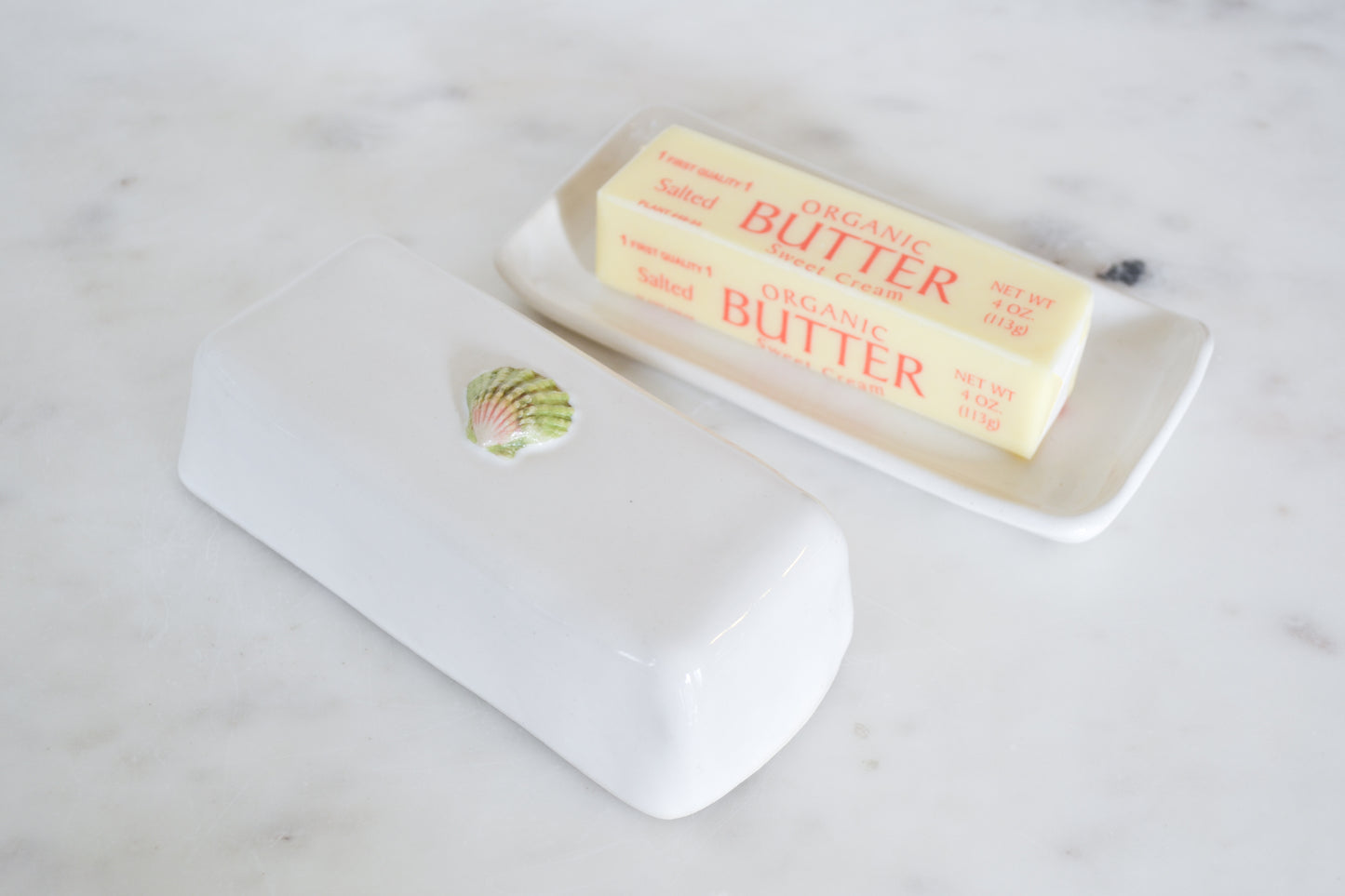 Sunrise Shell Butter Dish
