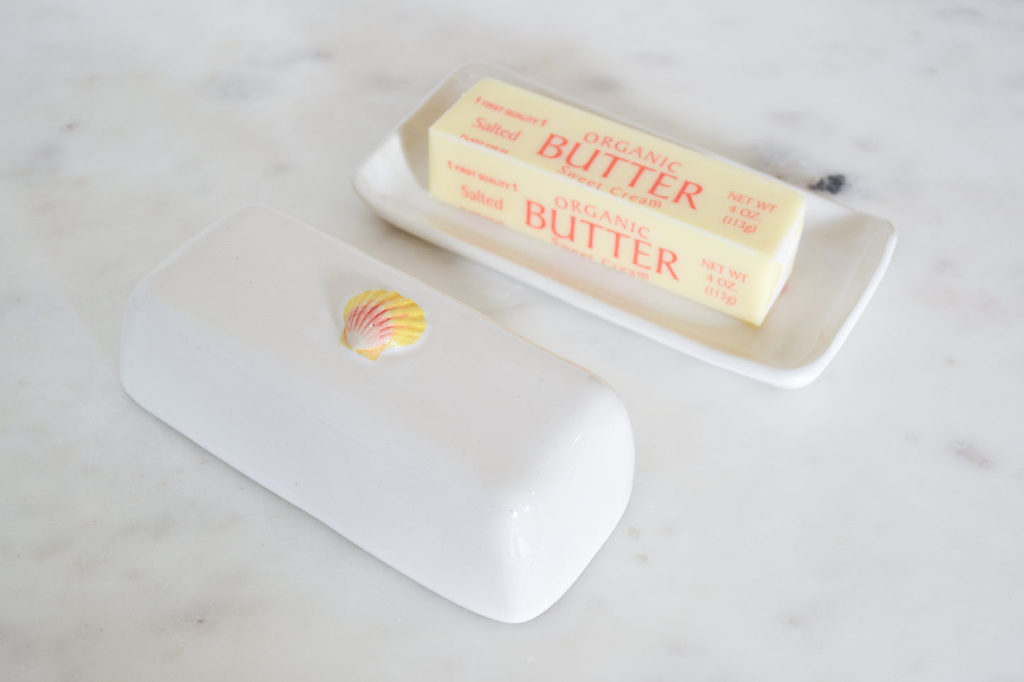 Sunrise Shell Butter Dish