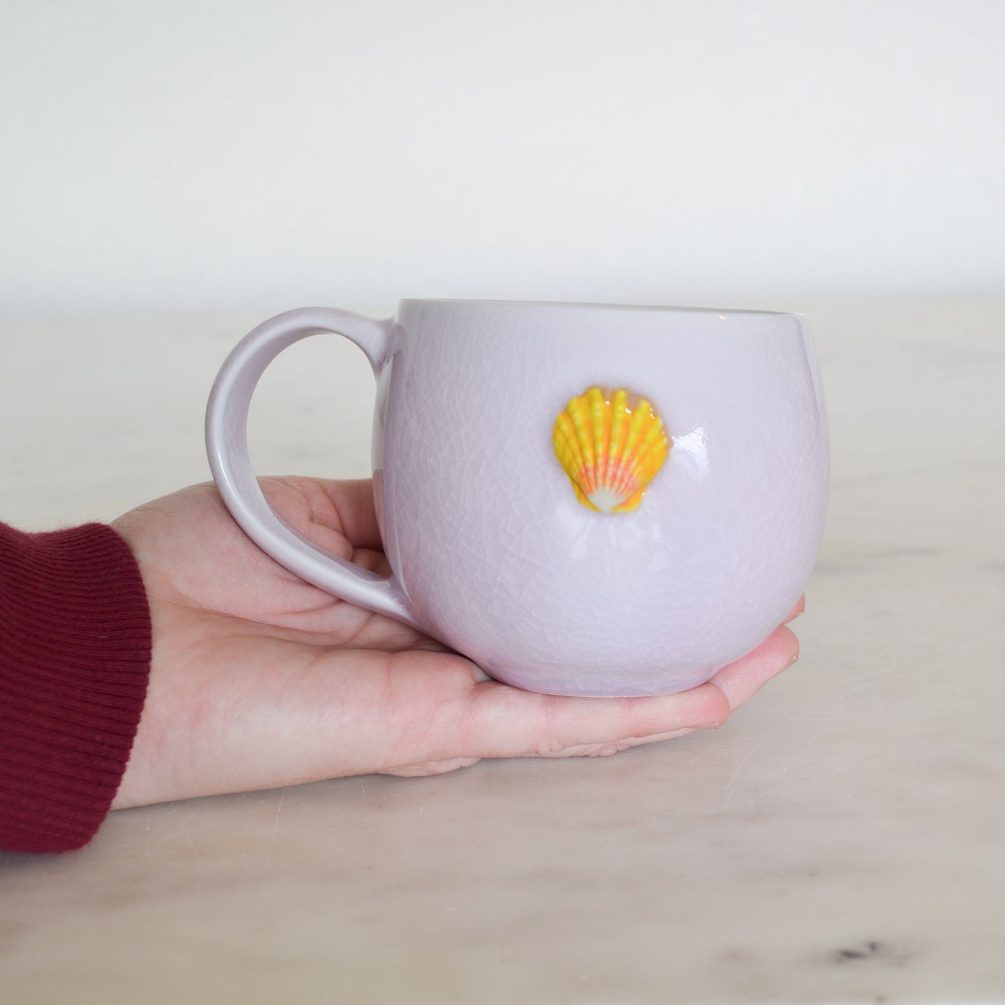 Sunrise Shell Pink Celadon Mug