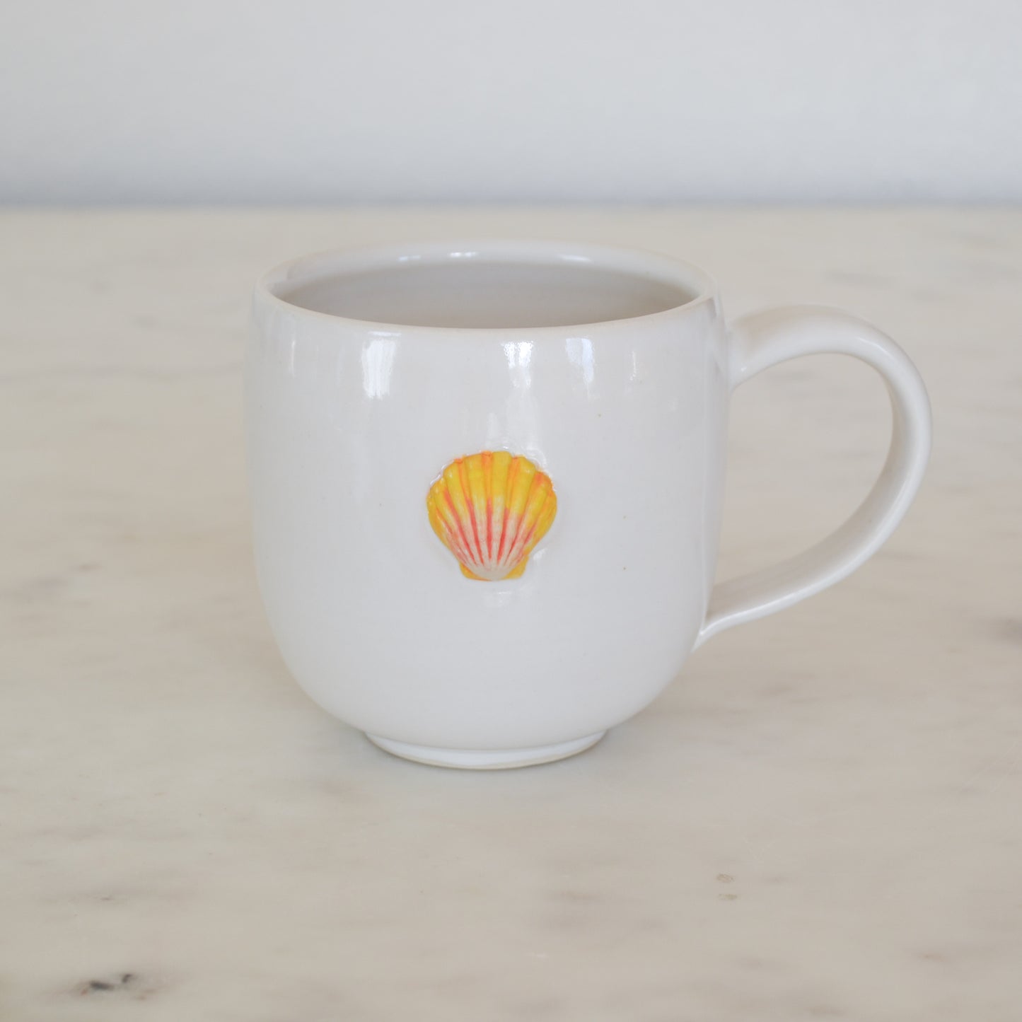 Sunrise Shell Mug Yellow Rounded