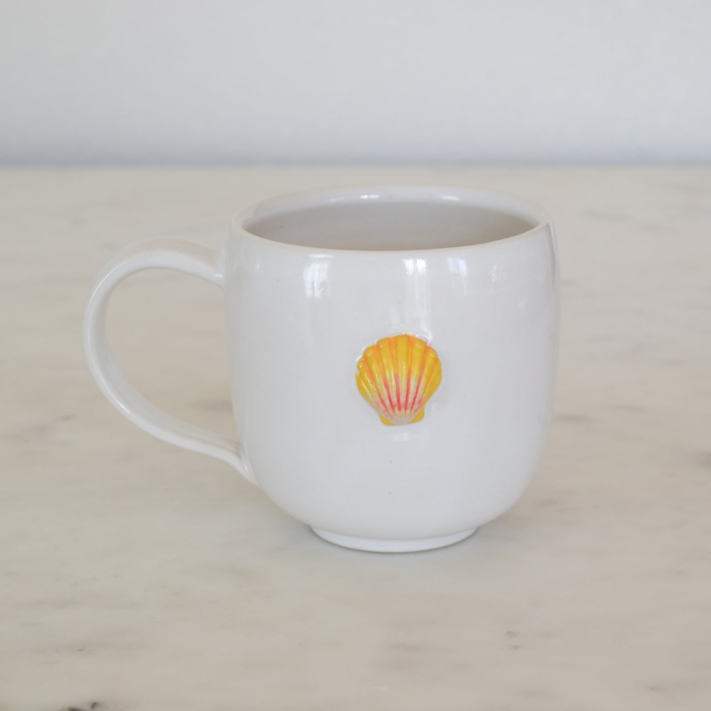 Sunrise Shell Mug Yellow Rounded