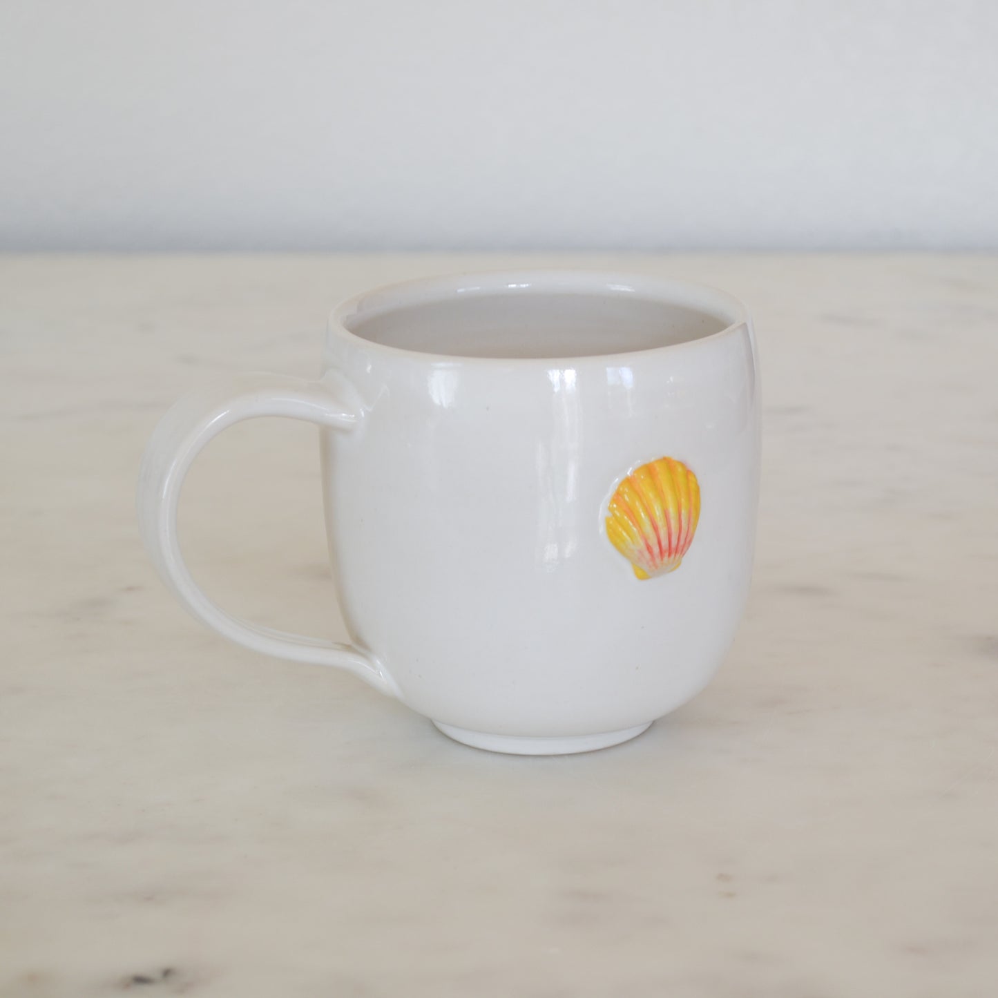 Sunrise Shell Mug Yellow Rounded